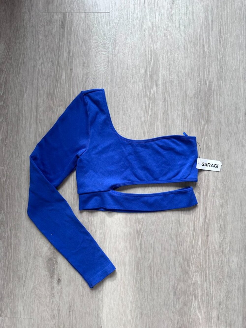 Garage Asymmetric Cut Out Long Sleeve Top | Royal Blue
